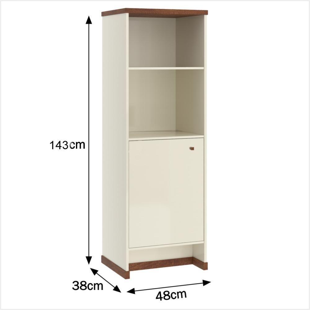 Conjunto Escritório 2 Peças - Buffet E Armário Verbena - Offwhite/naturale Offwhite/naturale - 3