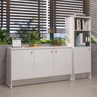 Conjunto Escritório 2 Peças - Buffet E Armário Verbena - Branco Branco
