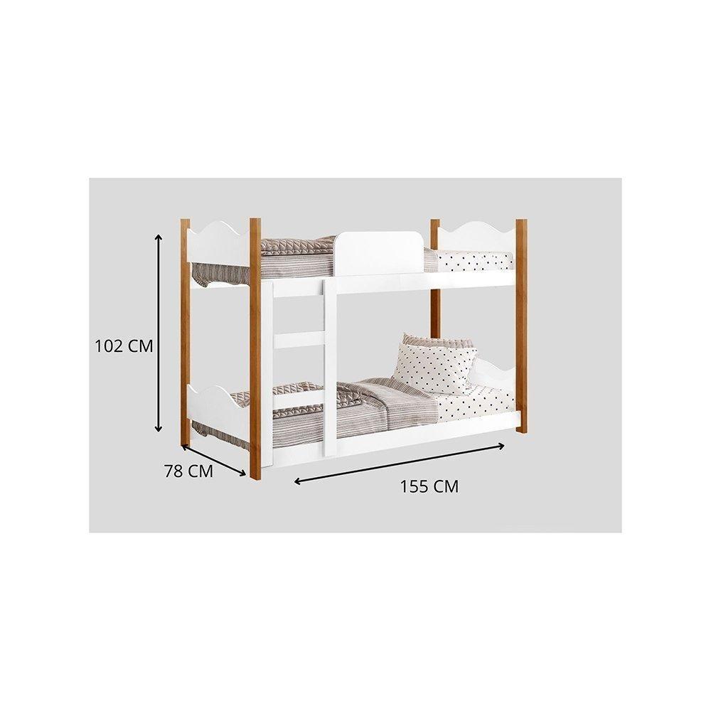 Beliche Infantil Encanto Branco Grenat Com Colchões - Gabrielli Móveis - 3