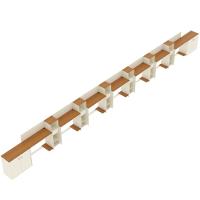 Conjunto De Escritório Tech 6 Livreiro 2 Buffet E 7 Mesas 90 - Off White E Cedro Off White E Cedro - 3