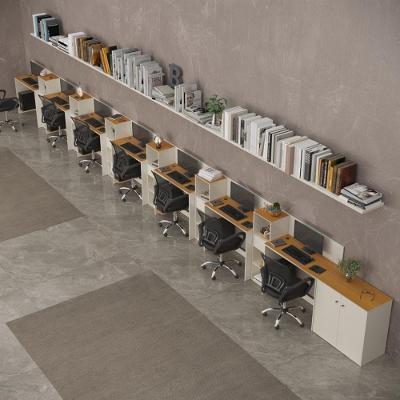 Conjunto De Escritório Tech 6 Livreiro 1 Buffet E 7 Mesas 90 - Off White E Cedro Off White E Cedro