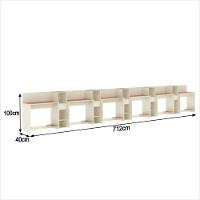 Conjunto De Escritório Tech 5 Livreiro E 6 Mesas 90cm - Vian - Off White E Cedro Off White E Cedro - 3