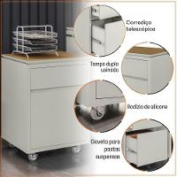 Conjunto De Escritório Office 3 Peças Mesa Gaveteiro Balcão - Fendi E Freijó Fendi E Freijó - 8