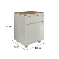 Conjunto De Escritório Office 4 Peças Mesa Gaveteiro Balcão - Fendi E Freijó Fendi E Freijó - 5