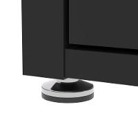 Conjunto De Escritório Office 2 Peças Mesa Armário Alto Tund - Preto Preto - 6