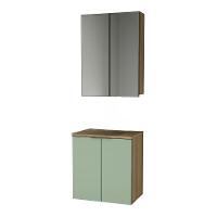 Conjunto De Banheiro Nature 60cm Estilare Cnj4009 Carvalho/verde - 2