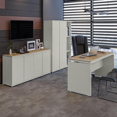 Conjunto De Escritório Office 3 Peças Mesa Balcão Armário Tu - Fendi E Freijó Fendi E Freijó