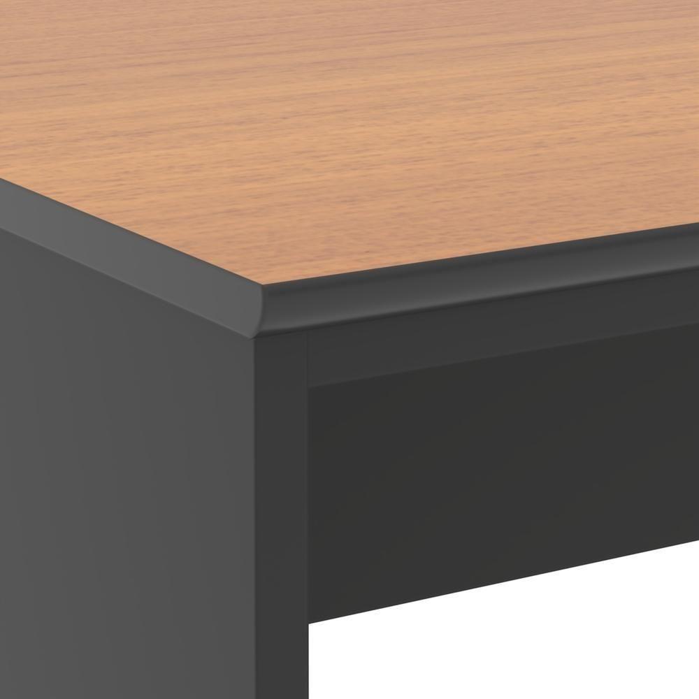 Conjunto De Escritório 2 Peças Tech Office Mesa E Aparador B - Preto E Cedro Preto E Cedro - 4