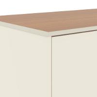 Conjunto De Escritório 2 Peças Tech Office Livreiro E Aparad - Off White E Cedro Off White E Cedro