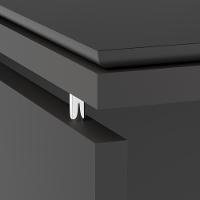 Conjunto De Escritório 2 Peças Mesa Gaveteiro 2 Gavetas Tund - Preto Preto - 5