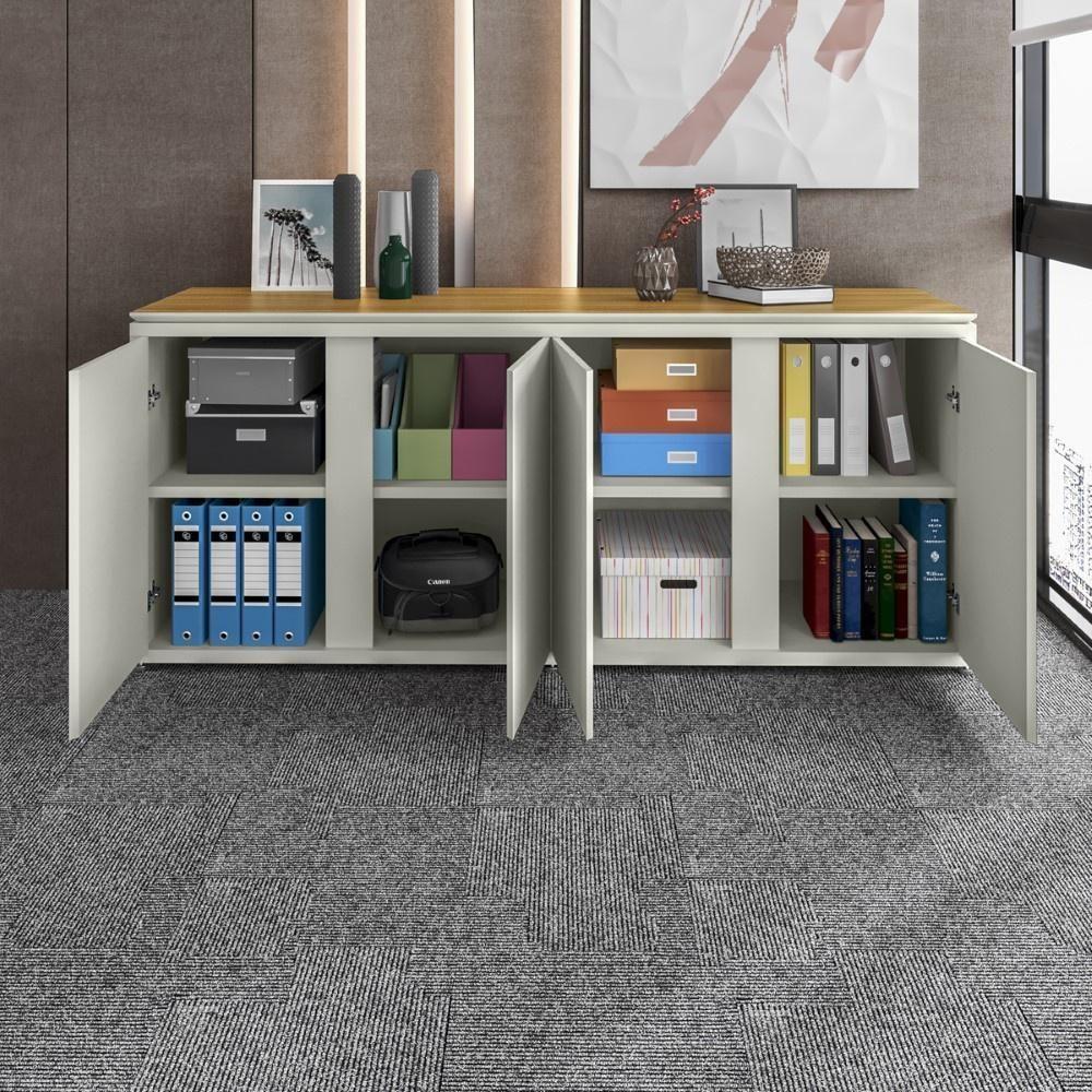 Conjunto De Escritório Office 2 Peças Mesa E Balcão Buffet T - Fendi E Freijó Fendi E Freijó - 5