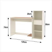 Conjunto De Escritório 2 Peças Tech Office Mesa E Armário Li - Off White E Cedro Off White E Cedro - 2