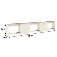 Conjunto De Escritório 5 Peças Tech Office 3 Mesas E 2 Apara - Off White E Cedro Off White E Cedro - 2