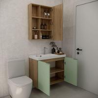 Conjunto De Banheiro Sem Cuba Vittare 80cm Estilare CNJ5005 Carvalho-verde - 5