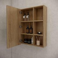 Conjunto De Banheiro Com Cuba Vittare 80cm Estilare CNJ5007 Carvalho-nude Gaveta Esquerda - 5