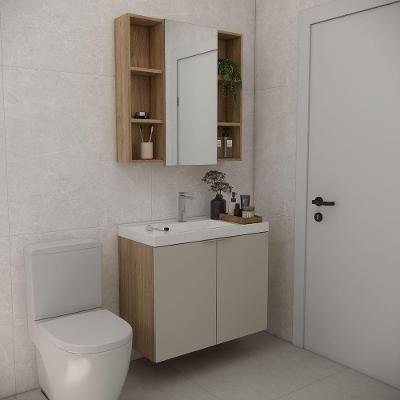 Conjunto De Banheiro Sem Cuba Vittare 80cm Estilare CNJ5005 Carvalho-nude