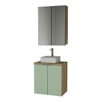 Conjunto Com Cuba Nature 60cm Estilare Cnj4009 Carvalho/verde - 2