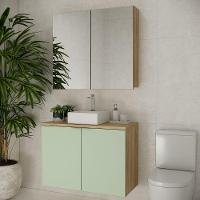 Conjunto Com Cuba Nature 90cm Estilare CNJ4033 Carvalho-verde - 1