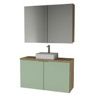 Conjunto Com Cuba Nature 110cm Estilare CNJ4036 Carvalho-verde - 2