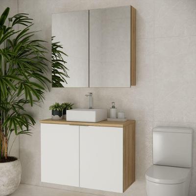 Conjunto Com Cuba Nature 90cm Estilare CNJ4033 Carvalho-branco