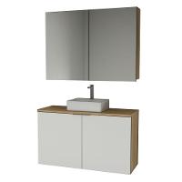 Conjunto Com Cuba Nature 110cm Estilare CNJ4036 Carvalho-branco - 2