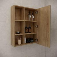 Conjunto De Banheiro Com Cuba Vittare 80cm Estilare CNJ5006 Carvalho-branco Gaveta Direita - 5