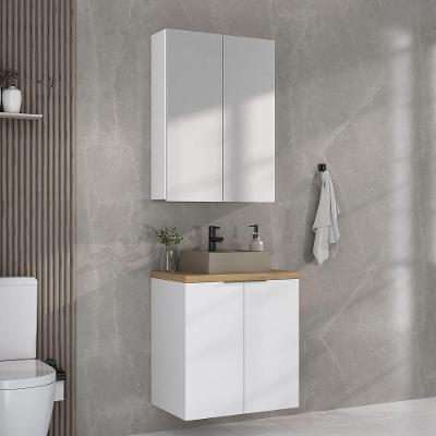 Conjunto Com Cuba Nature 60cm Estilare Cnj4009 Branco/carvalho