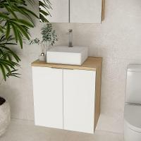 Gabinete Nature 60cm Estilare Gab4008 Carvalho/branco - 1