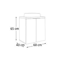 Gabinete Nature 60cm Estilare Gab4008 Carvalho/branco - 5