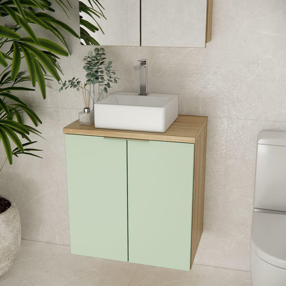 Gabinete Nature 60cm Estilare Gab4008 Carvalho/verde - 1