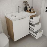 Gabinete De Banheiro Sem Cuba Vittare 79,6cm Estilare GAB5003 Carvalho-branco Gaveta Direita - 5