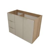 Gabinete De Banheiro Com Cuba Vittare 79,6cm Estilare GAB5004 Carvalho-nude Gaveta Esquerda - 6