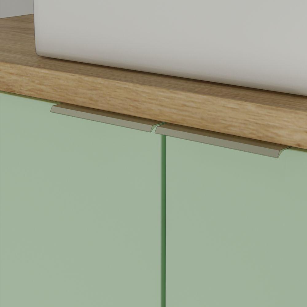 Gabinete Com Cuba Nature 110cm Estilare GAB4035 Carvalho-verde - 5