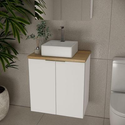 Gabinete Com Cuba Nature 60cm Estilare GAB4008 Branco-carvalho