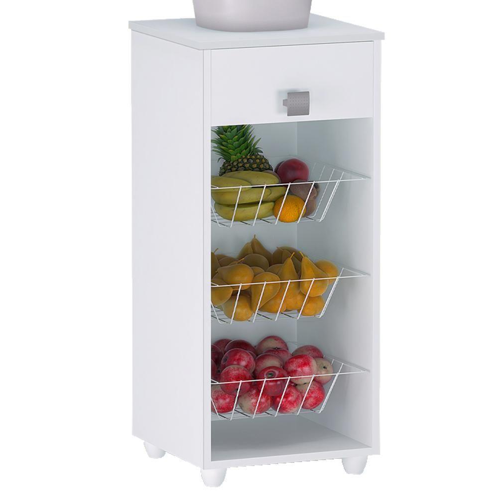 Fruteira 1 Gaveta 35 Cm Monalisa Branco Reajl Moveis Branco - 1