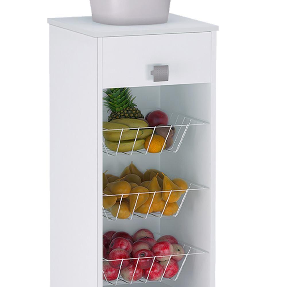 Fruteira 1 Gaveta 35 Cm Monalisa Branco Reajl Moveis Branco - 5