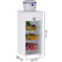 Fruteira 1 Gaveta 35 Cm Monalisa Branco Reajl Moveis Branco - 3