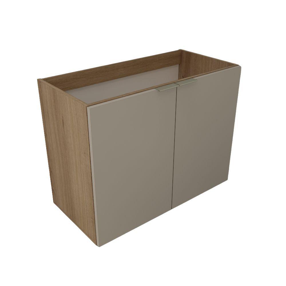 Gabinete De Banheiro Com Cuba Vittare 79,6cm Estilare GAB5002 Carvalho-nude - 5