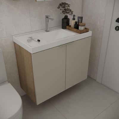 Gabinete De Banheiro Com Cuba Vittare 79,6cm Estilare GAB5002 Carvalho-nude