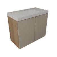 Gabinete De Banheiro Com Cuba Vittare 79,6cm Estilare GAB5002 Carvalho-nude - 2