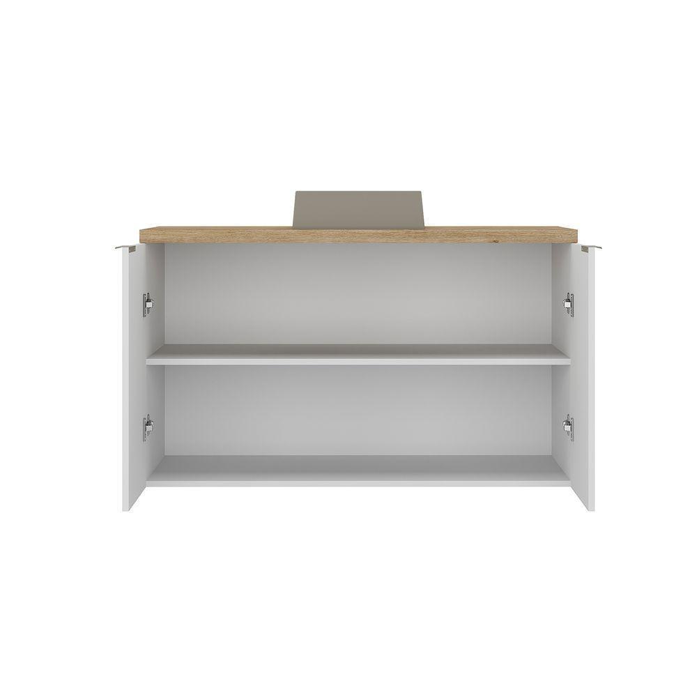 Gabinete Com Cuba Nature 110cm Estilare GAB4035 Branco-carvalho - 3