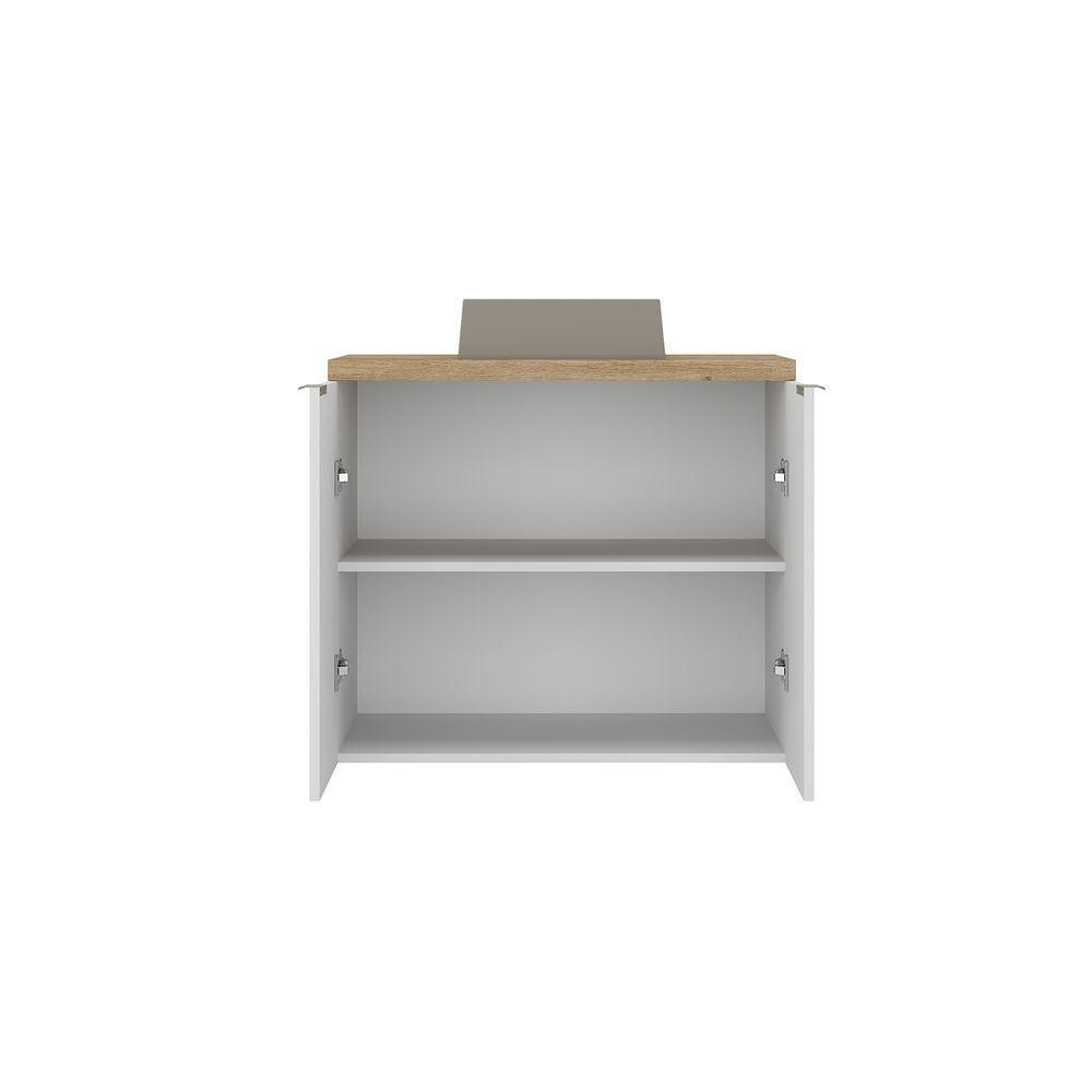 Gabinete Com Cuba Nature 75cm Estilare GAB4011 Branco-carvalho - 3