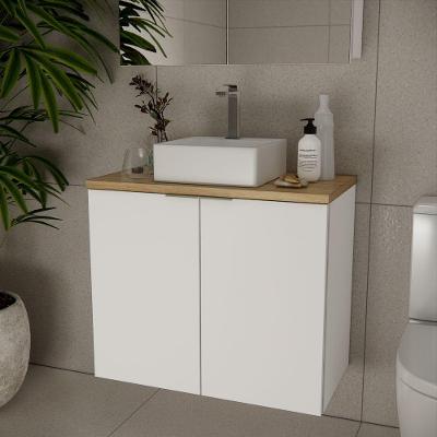 Gabinete Com Cuba Nature 75cm Estilare GAB4011 Branco-carvalho