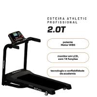 Esteira Ergométrica Athletic Profissional 2.0t 16km/h 130kg Suportados 26 Programas Motor Weg 220V - 2