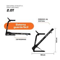 Esteira Ergométrica Athletic Profissional 2.0t 16km/h 130kg Suportados 26 Programas Motor Weg 220V - 6
