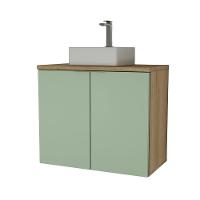 Gabinete Com Cuba Nature 75cm Estilare GAB4011 Carvalho-verde - 2