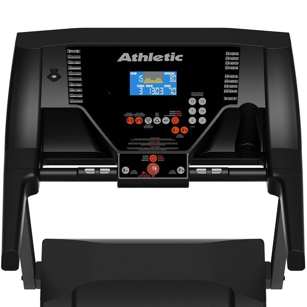 Esteira Profissional Athletic Amazon 3.0t 25km/h Suporta 150kg 18 Programas Academias/condomínios 110V - 6