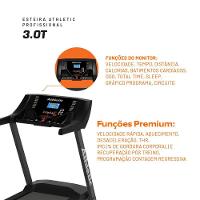 Esteira Profissional Athletic Amazon 3.0t 25km/h Suporta 150kg 18 Programas Academias/condomínios 110V - 3
