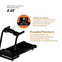 Esteira Ergométrica Athletic Profissional 2.0t 16km/h 130kg Suportados 26 Programas Motor Weg 110V