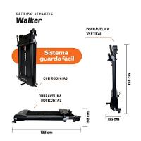 Esteira Elétrica Athletic Walker 10km/h 100kg Suportados Compacta Dobrável Silenciosa E Econômica Bivolt - 5
